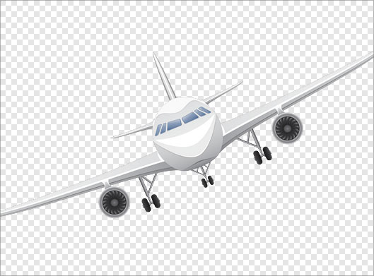 فایل png دوربری شده هواپیما بصورت گرافیکی