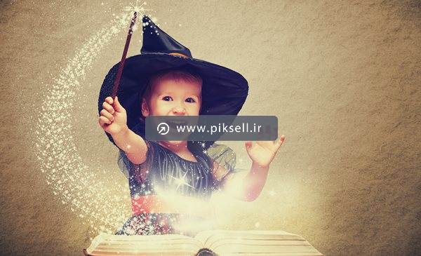 عکس با کیفیت از دختر بچه جادوگر